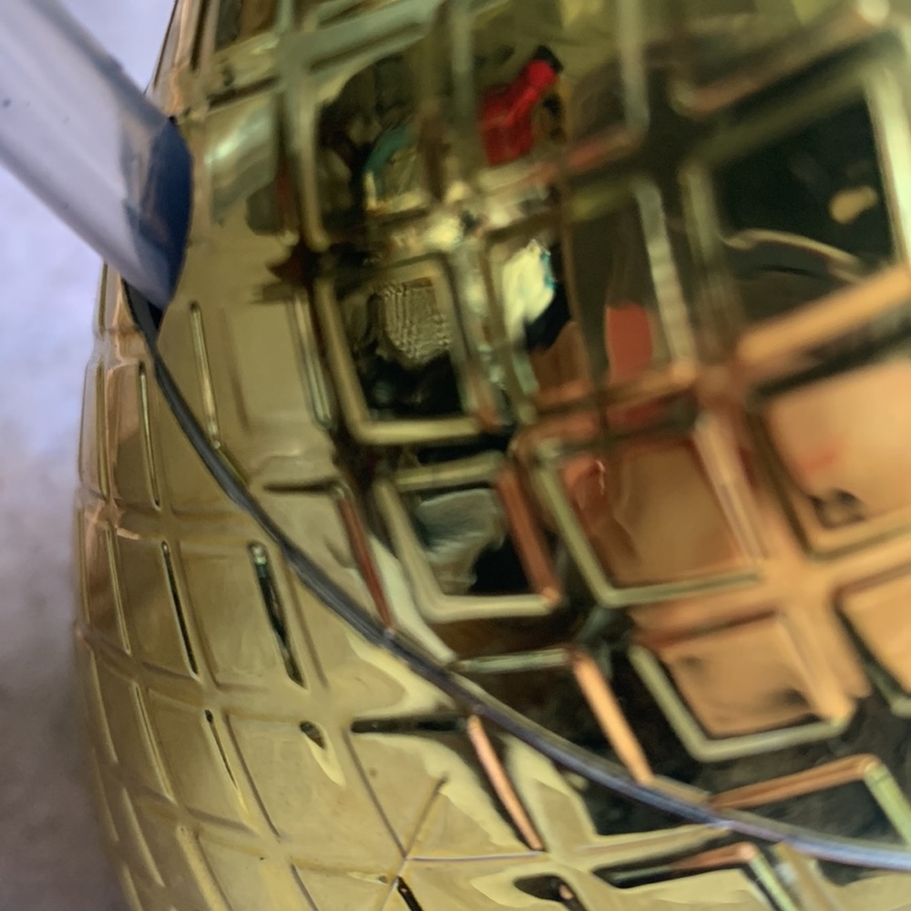 2x Gold Pineapple Cup Vintage, Accent Box, Housewarming Gift - Picture 6 of 6